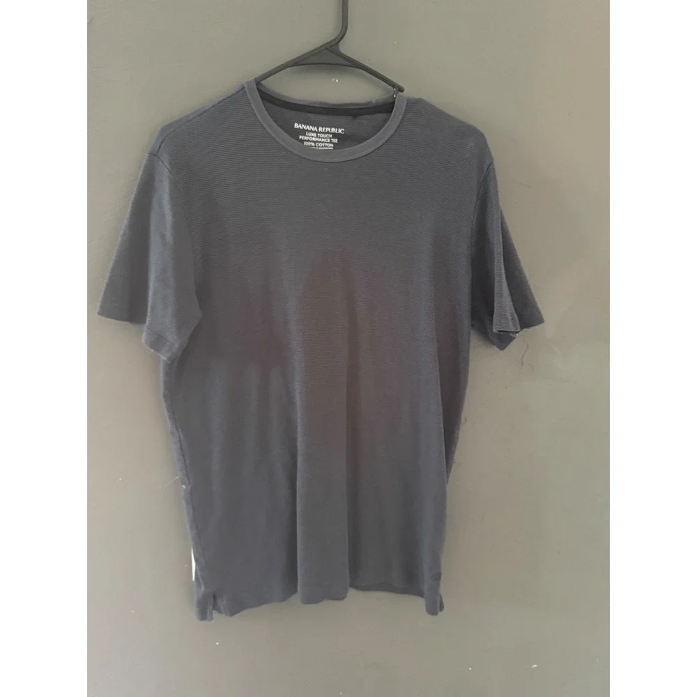 Banana Republic Mens T-Shirt Bundle Luxe Touch Crew & Eco Premium V-Neck L M